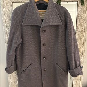 London Fog Gray Herringbone Trench Coat